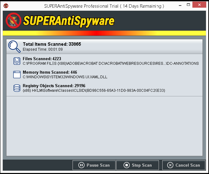 SUPERAntiSpyware - софт для удаления программ-шпионов